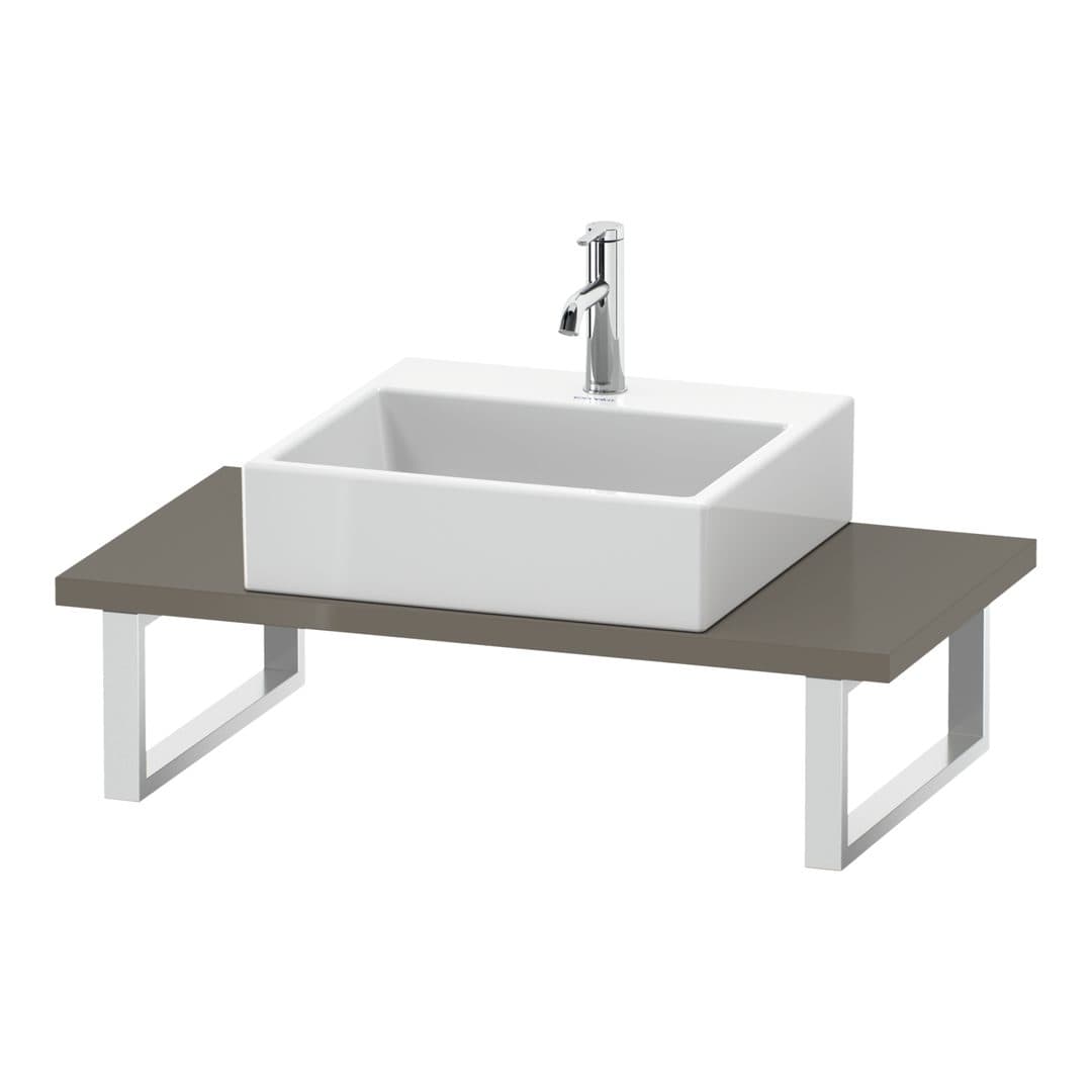 Duravit L-Cube – Πάγκος Νιπτήρα – 800 mm, Compact, 800 x 480 x 30 mm, μοντέλο LC104C – Flannel Grey High Gloss, Lacquer (LC104C08989)