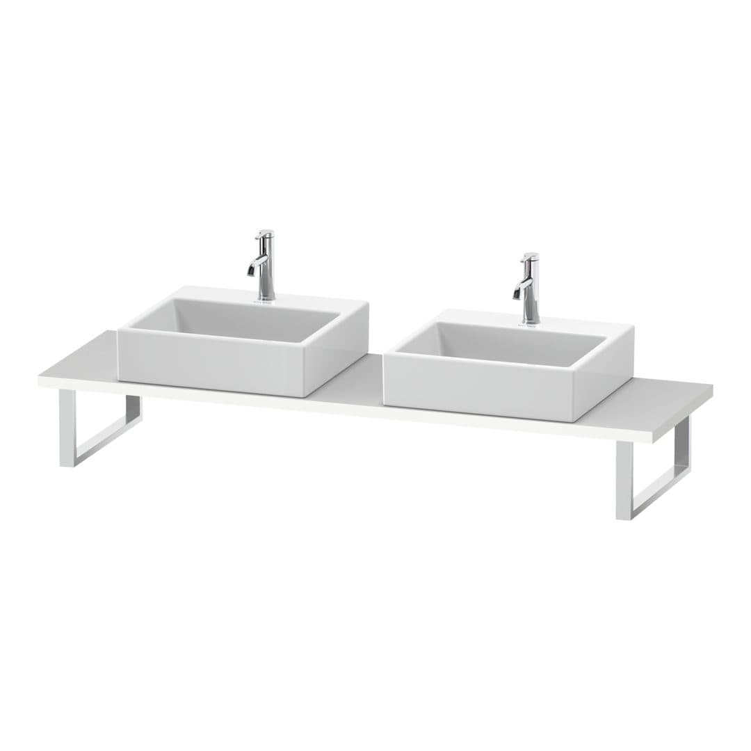 Duravit L-Cube – Πάγκος Νιπτήρα – 800 mm, Compact, 800 x 480 x 30 mm, μοντέλο LC105C – White Matt, Decor (LC105C01818)