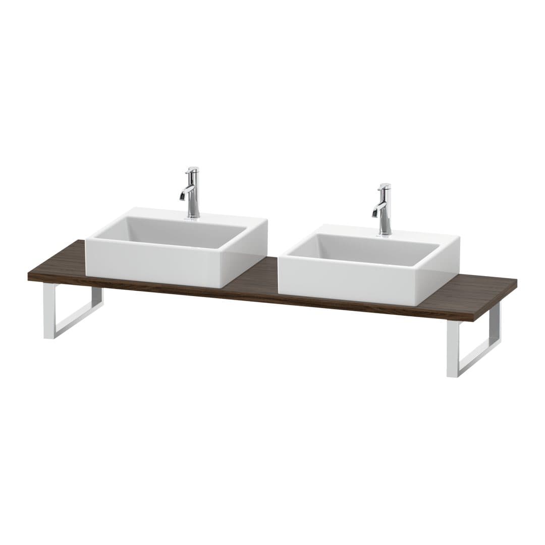 Duravit L-Cube – Πάγκος Νιπτήρα – 800 mm, Compact, 800 x 480 x 30 mm, μοντέλο LC105C – Walnut dark Matt, Decor (LC105C02121)