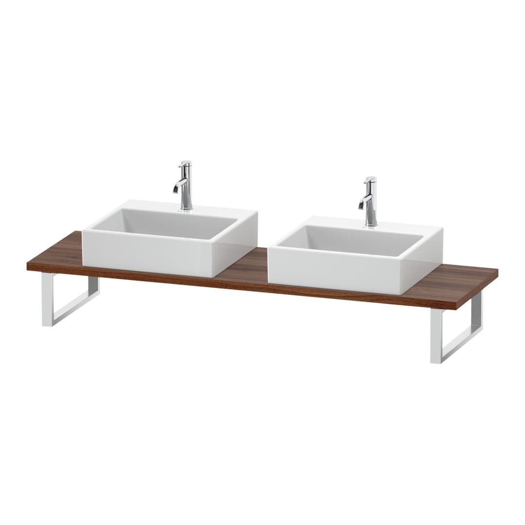 Duravit L-Cube – Πάγκος Νιπτήρα – 800 mm, Compact, 800 x 480 x 30 mm, μοντέλο LC105C – Walnut Matt, Decor (LC105C07979)