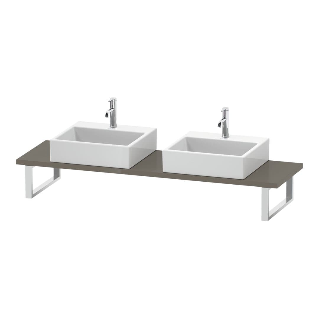 Duravit L-Cube – Πάγκος Νιπτήρα – 800 mm, Compact, 800 x 480 x 30 mm, μοντέλο LC105C – Flannel Grey High Gloss, Lacquer (LC105C08989)