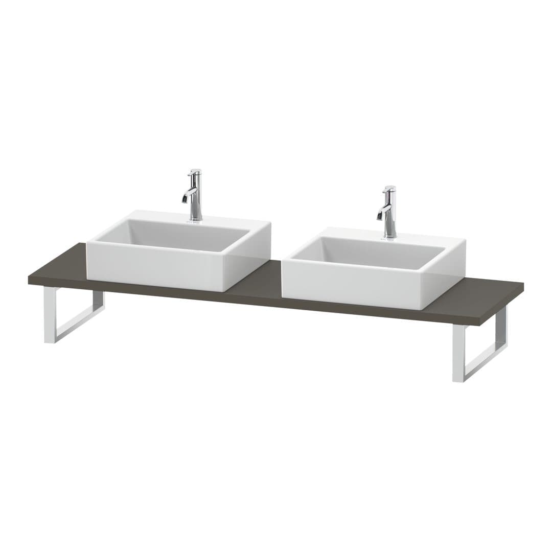 Duravit L-Cube – Πάγκος Νιπτήρα – 800 mm, Compact, 800 x 480 x 30 mm, μοντέλο LC105C – Flannel Grey Satin Matt, Lacquer (LC105C09090)