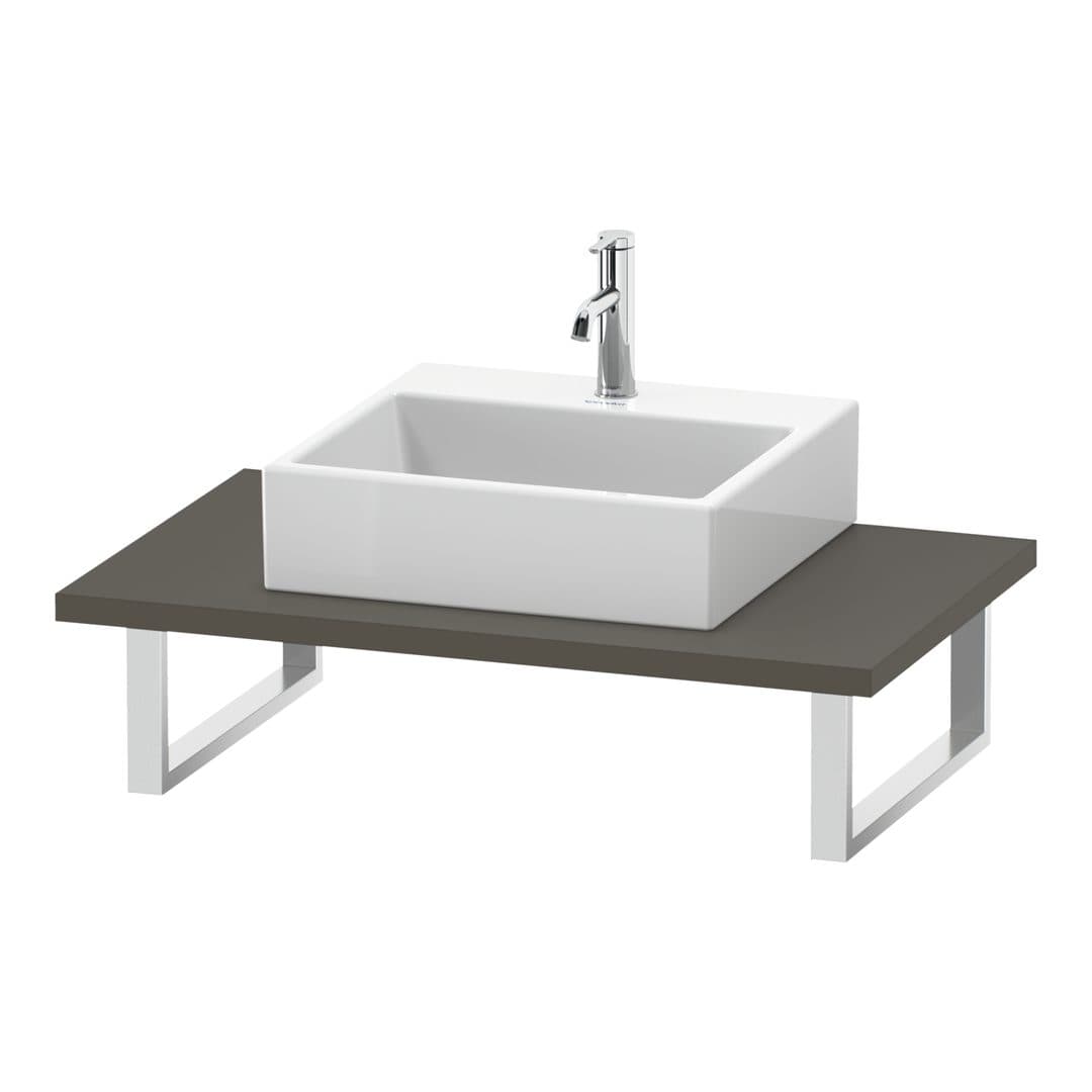 Duravit L-Cube – Πάγκος Νιπτήρα – 800 mm, 800 x 550 x 30 mm, μοντέλο LC106C – Flannel Grey Satin Matt, Lacquer (LC106C09090)