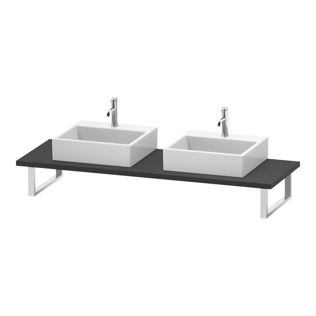 Duravit L-Cube – Πάγκος Νιπτήρα – 800 mm, 800 x 550 x 30 mm, μοντέλο LC107C – Graphite Matt, Decor (LC107C04949)