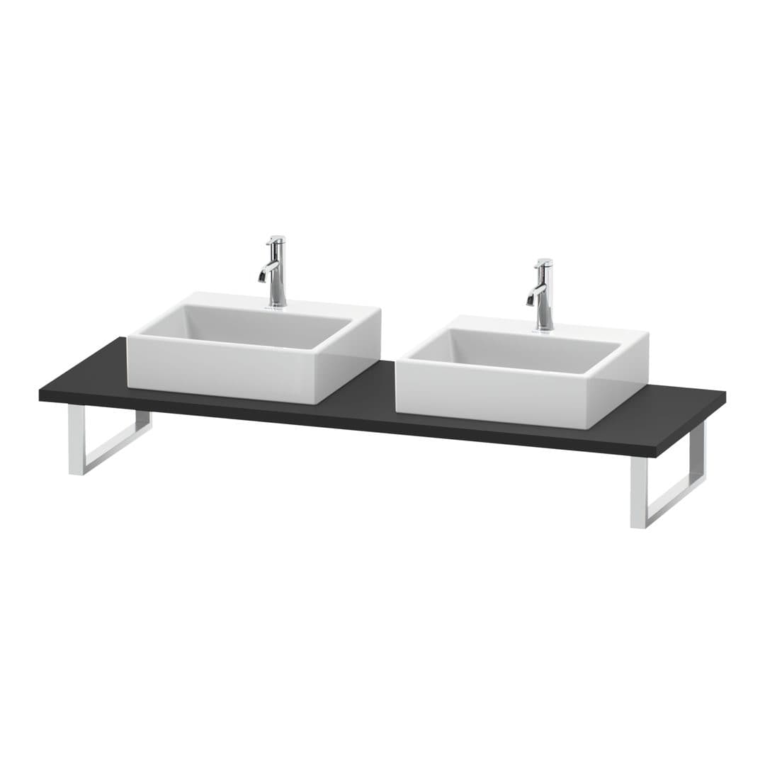 Duravit L-Cube – Πάγκος Νιπτήρα – 800 mm, 800 x 550 x 30 mm, μοντέλο LC107C – Graphite Super Matt, Decor (LC107C08080)