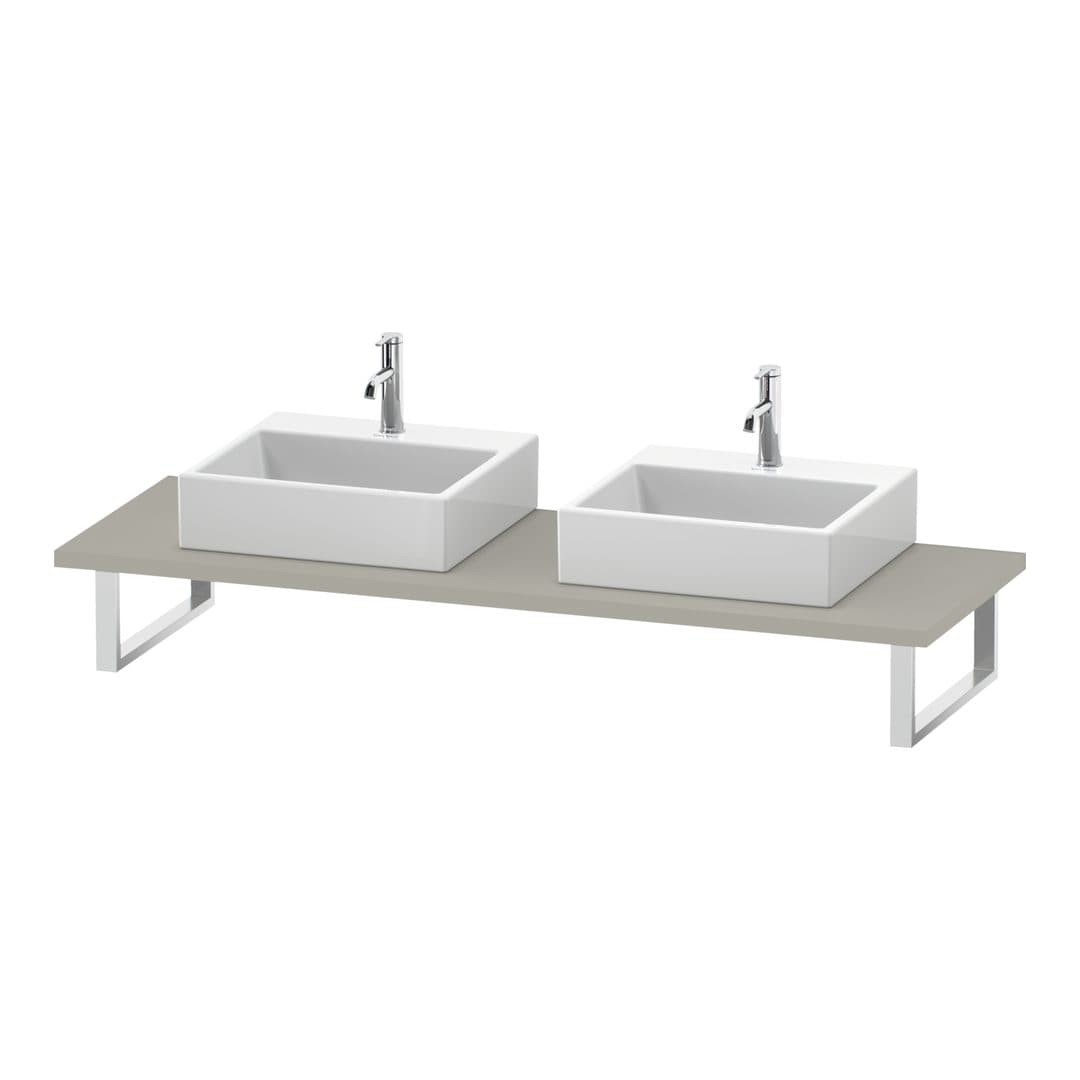 Duravit L-Cube – Πάγκος Νιπτήρα – 800 mm, 800 x 550 x 30 mm, μοντέλο LC107C – Taupe Super Matt, Decor (LC107C08383)