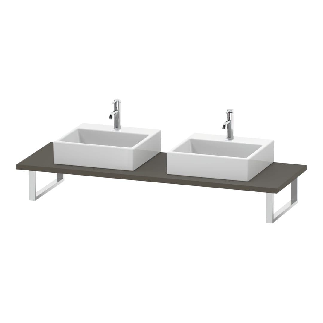 Duravit L-Cube – Πάγκος Νιπτήρα – 800 mm, 800 x 550 x 30 mm, μοντέλο LC107C – Flannel Grey Satin Matt, Lacquer (LC107C09090)