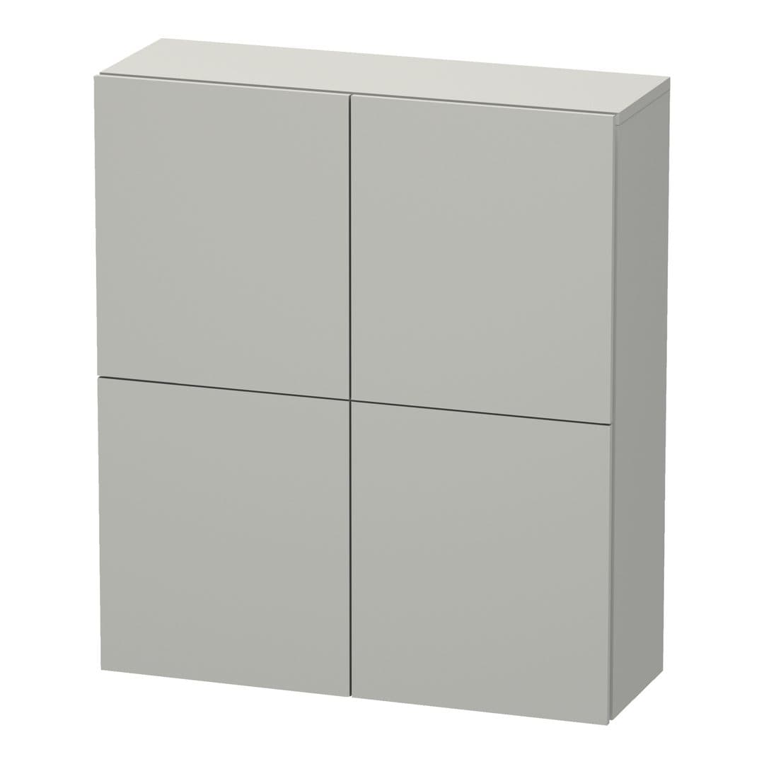 Duravit L-Cube – Κολόνα Μπάνιου – 700 mm, μεσαία, 2 πόρτες, 700 x 243 x 800 mm – Concrete grey Matt, Decor (LC116700707)