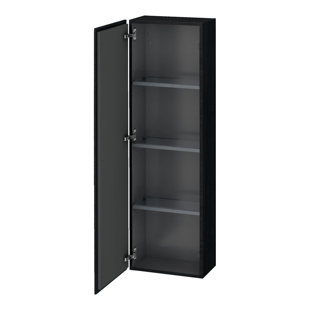 Duravit L-Cube – Κολόνα Μπάνιου – 400 mm, μεσαία, 1 πόρτα, αριστερή – Black oak Matt, Decor (LC1168L1616)
