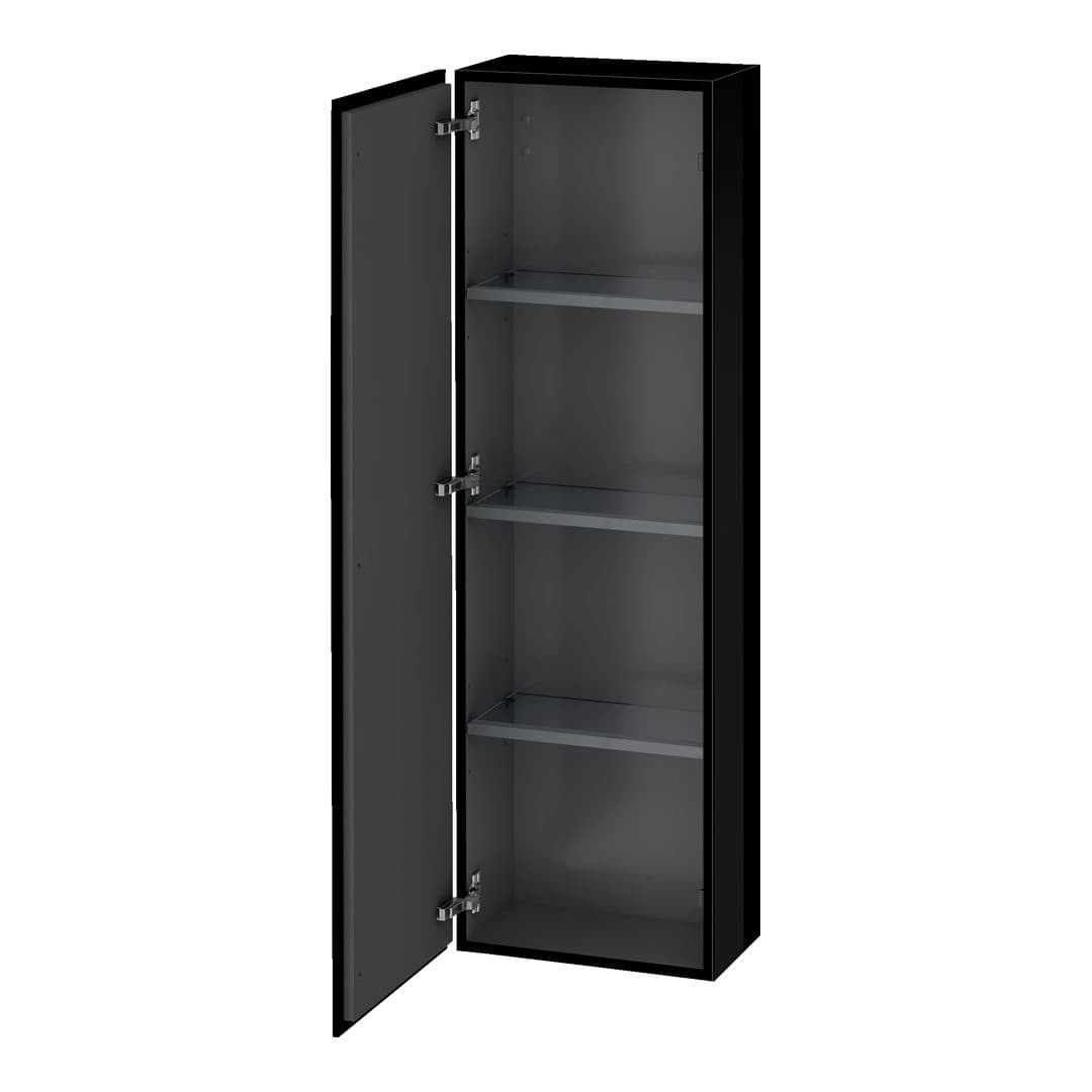 Duravit L-Cube – Κολόνα Μπάνιου – 400 mm, μεσαία, 1 πόρτα, αριστερή, 400 x 243 x 1320 mm – Black High Gloss, Lacquer (LC1168L4040)