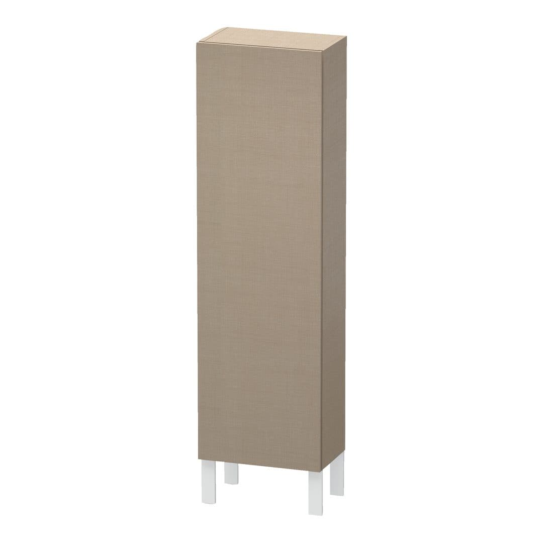 Duravit L-Cube – Κολόνα Μπάνιου – 400 mm, μεσαία, 1 πόρτα, αριστερή, 400 x 243 x 1320 mm – Linen Matt, Decor (LC1168L7575)