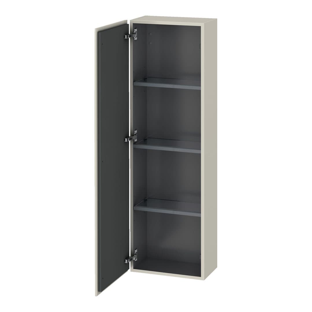 Duravit L-Cube – Κολόνα Μπάνιου – 400 mm, μεσαία, 1 πόρτα, αριστερή – Taupe Matt, Decor (LC1168L9191)