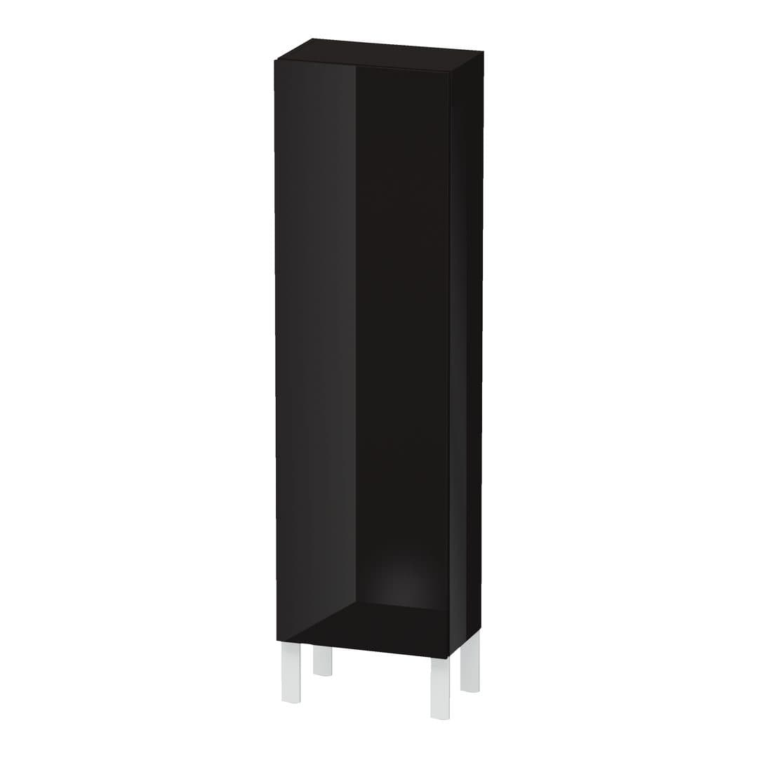 Duravit L-Cube – Κολόνα Μπάνιου – 400 mm, μεσαία, 1 πόρτα, δεξιά, 400 x 243 x 1320 mm – Black High Gloss, Lacquer (LC1168R4040)