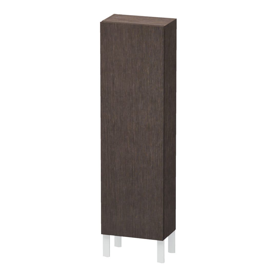 Duravit L-Cube – Κολόνα Μπάνιου – 400 mm, μεσαία, 1 πόρτα, δεξιά, 400 x 243 x 1320 mm – Brushed dark oak Matt, Real wood veneer (LC1168R7272)