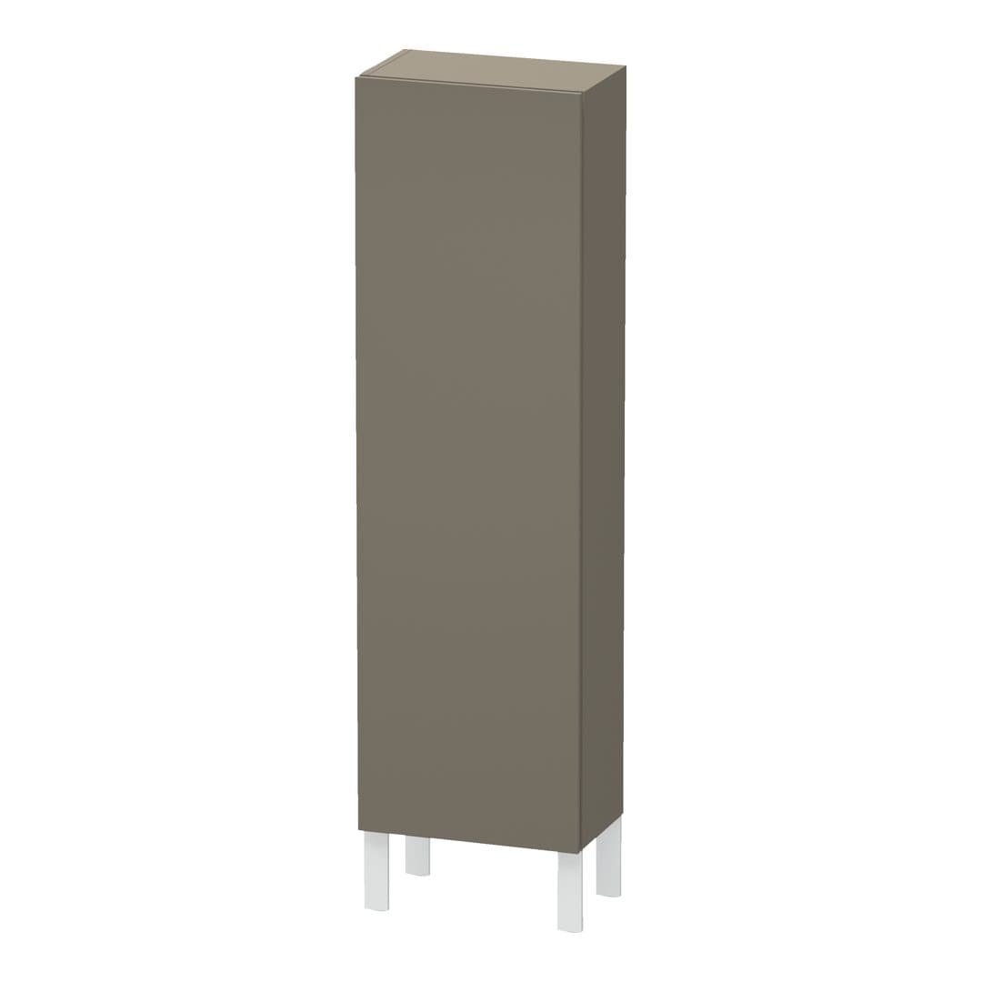 Duravit L-Cube – Κολόνα Μπάνιου – 400 mm, μεσαία, 1 πόρτα, δεξιά, 400 x 243 x 1320 mm – Flannel Grey Satin Matt, Lacquer (LC1168R9090)
