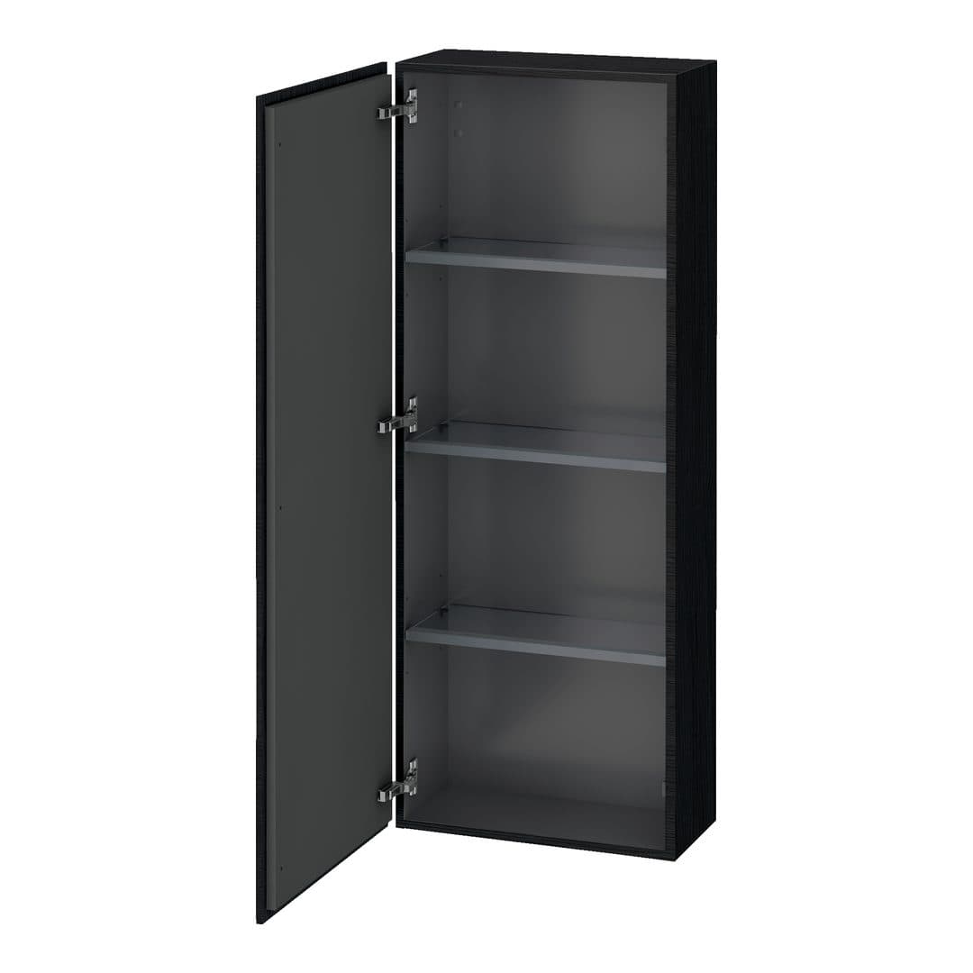 Duravit L-Cube – Κολόνα Μπάνιου – 500 mm, μεσαία, 1 πόρτα, αριστερή – Black oak Matt, Decor (LC1169L1616)
