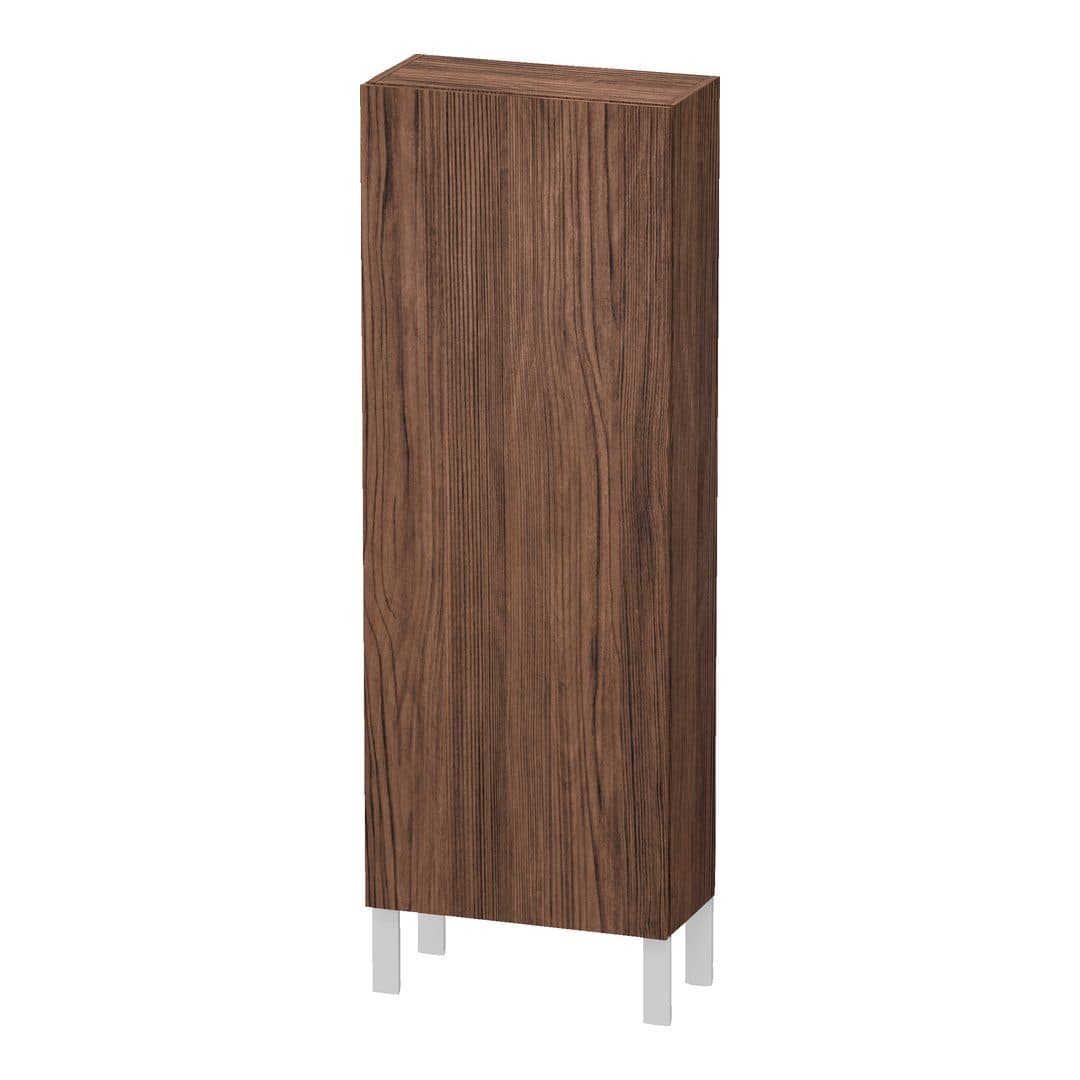 Duravit L-Cube – Κολόνα Μπάνιου – 500 mm, μεσαία, 1 πόρτα, αριστερή, 500 x 243 x 1320 mm – Walnut dark Matt, Decor (LC1169L2121)