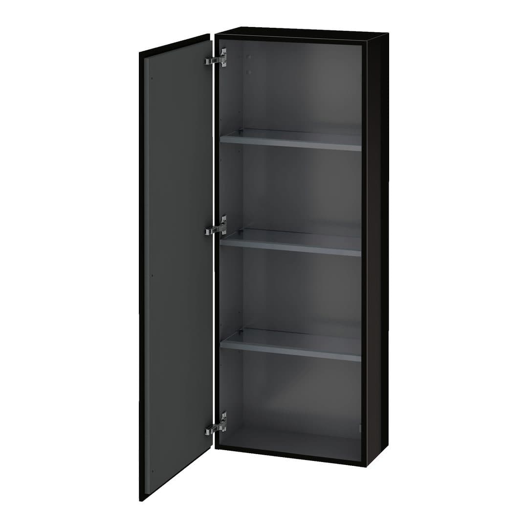Duravit L-Cube – Κολόνα Μπάνιου – 500 mm, μεσαία, 1 πόρτα, αριστερή, 500 x 243 x 1320 mm – Black High Gloss, Lacquer (LC1169L4040)