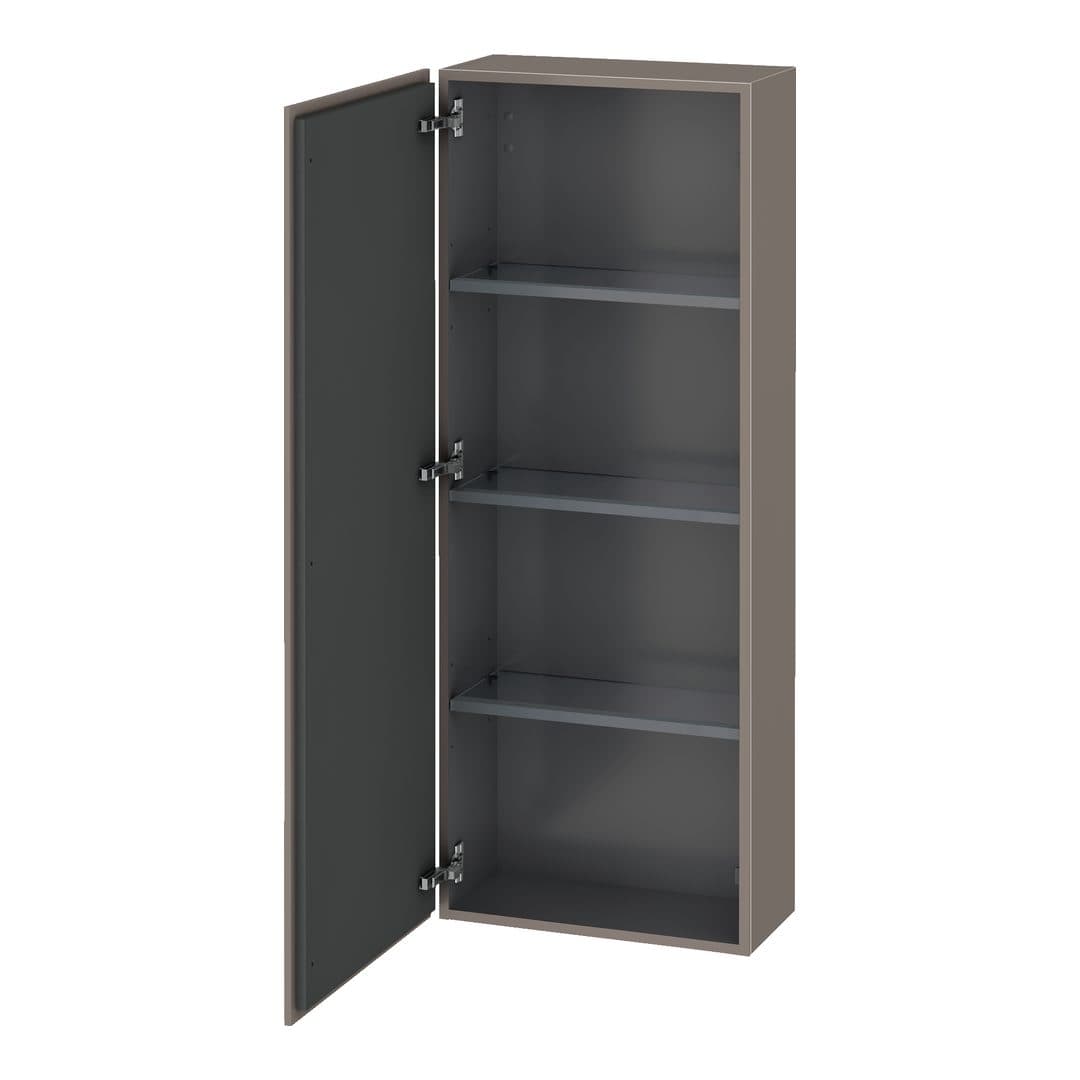 Duravit L-Cube – Κολόνα Μπάνιου – 500 mm, μεσαία, 1 πόρτα, αριστερή – Basalte Matt, Decor (LC1169L4343)