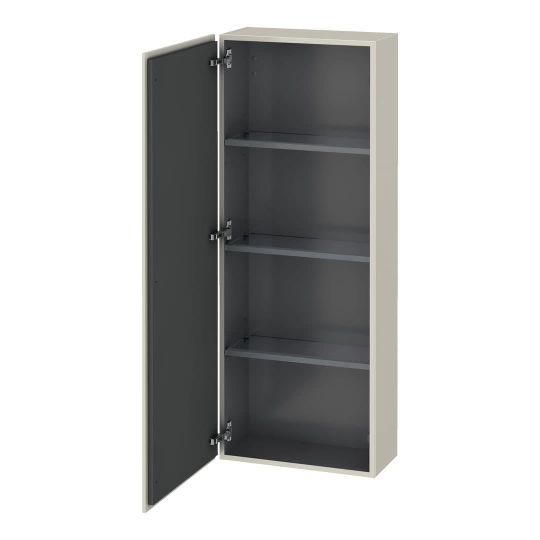 Duravit L-Cube – Κολόνα Μπάνιου – 500 mm, μεσαία, 1 πόρτα, αριστερή – Taupe Matt, Decor (LC1169L9191)