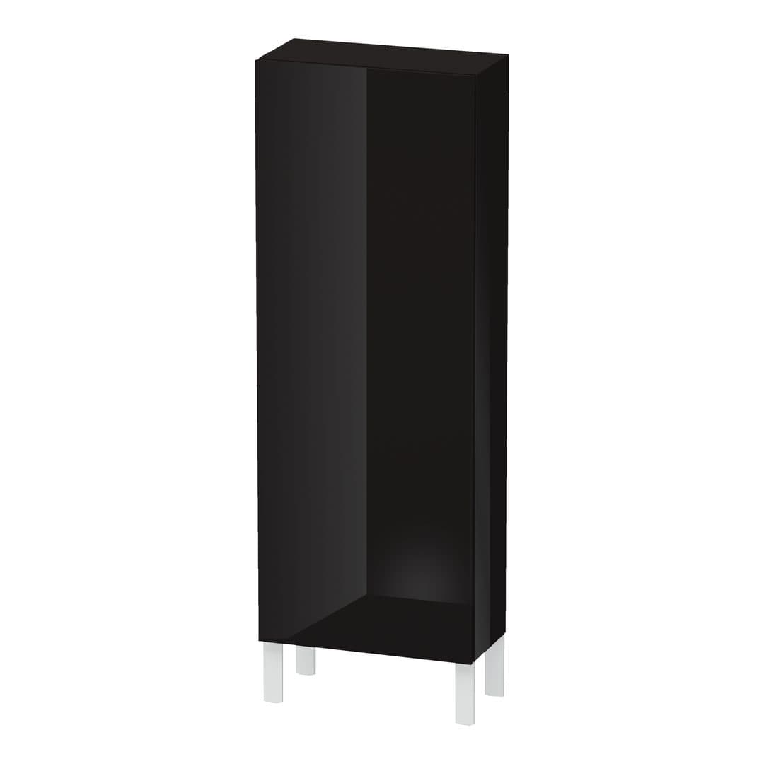 Duravit L-Cube – Κολόνα Μπάνιου – 500 mm, μεσαία, 1 πόρτα, δεξιά, 500 x 243 x 1320 mm – Black High Gloss, Lacquer (LC1169R4040)