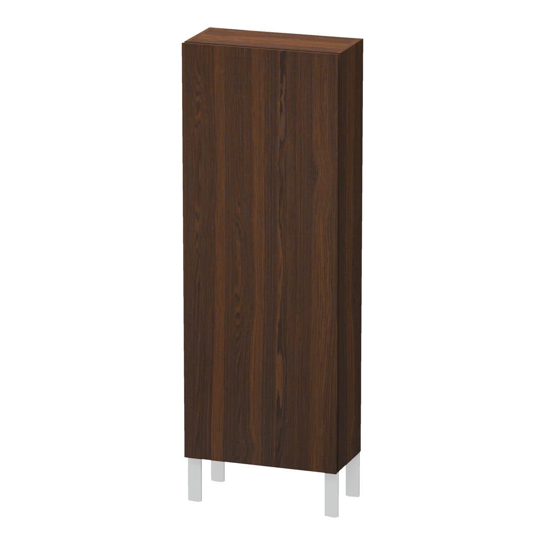 Duravit L-Cube – Κολόνα Μπάνιου – 500 mm, μεσαία, 1 πόρτα, δεξιά, 500 x 243 x 1320 mm – Brushed walnut Matt, Real wood veneer (LC1169R6969)