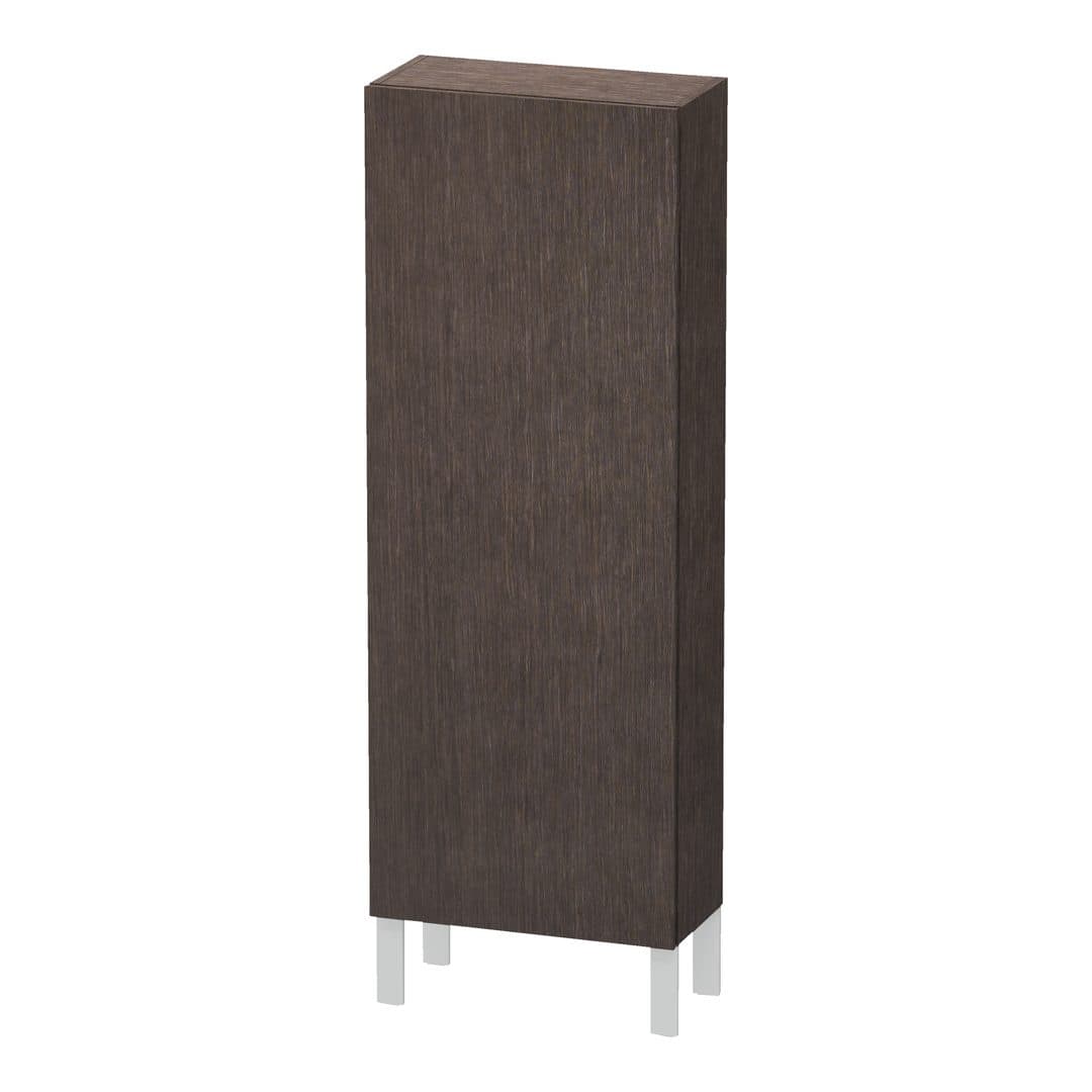 Duravit L-Cube – Κολόνα Μπάνιου – 500 mm, μεσαία, 1 πόρτα, δεξιά, 500 x 243 x 1320 mm – Brushed dark oak Matt, Real wood veneer (LC1169R7272)
