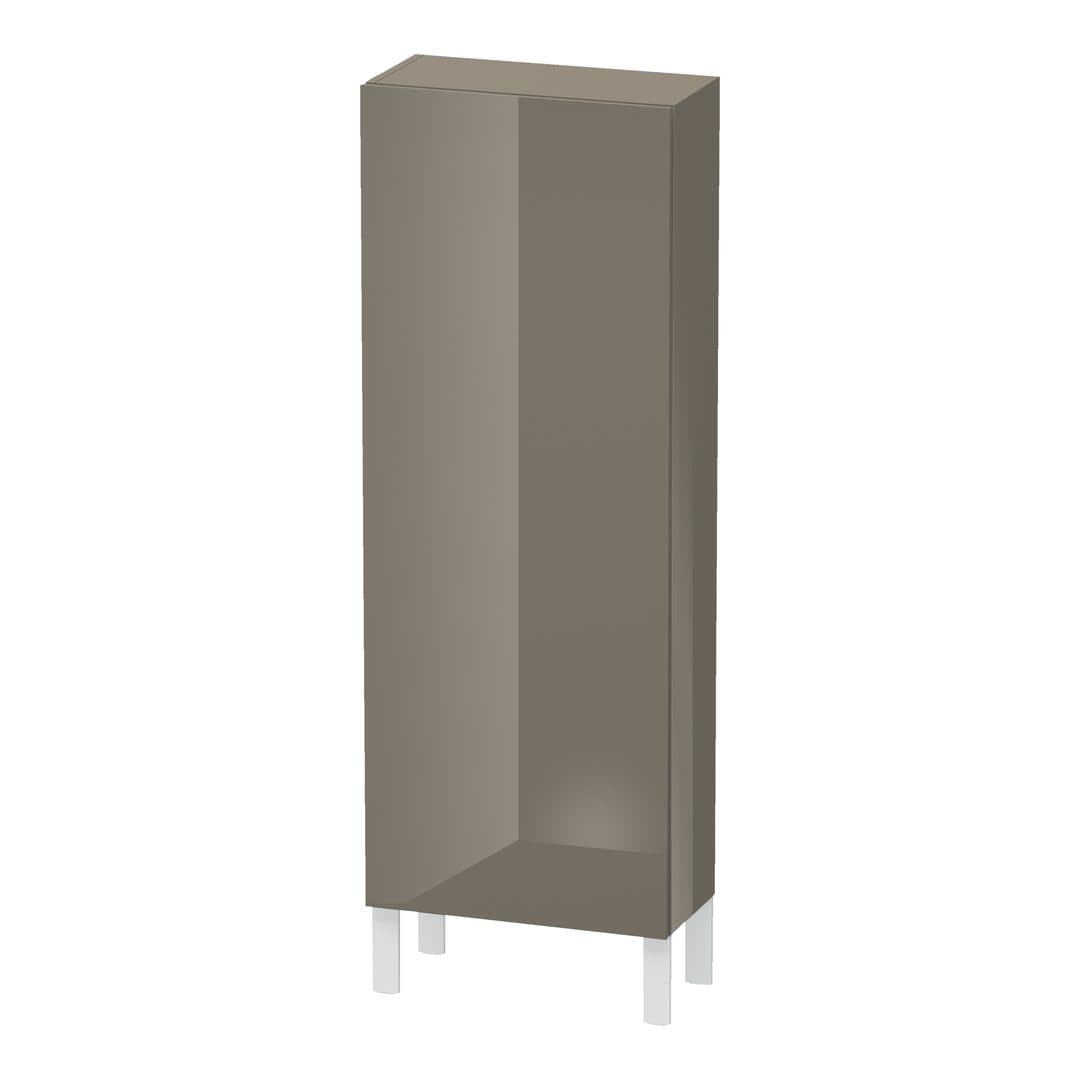 Duravit L-Cube – Κολόνα Μπάνιου – 500 mm, μεσαία, 1 πόρτα, δεξιά, 500 x 243 x 1320 mm – Flannel Grey High Gloss, Lacquer (LC1169R8989)
