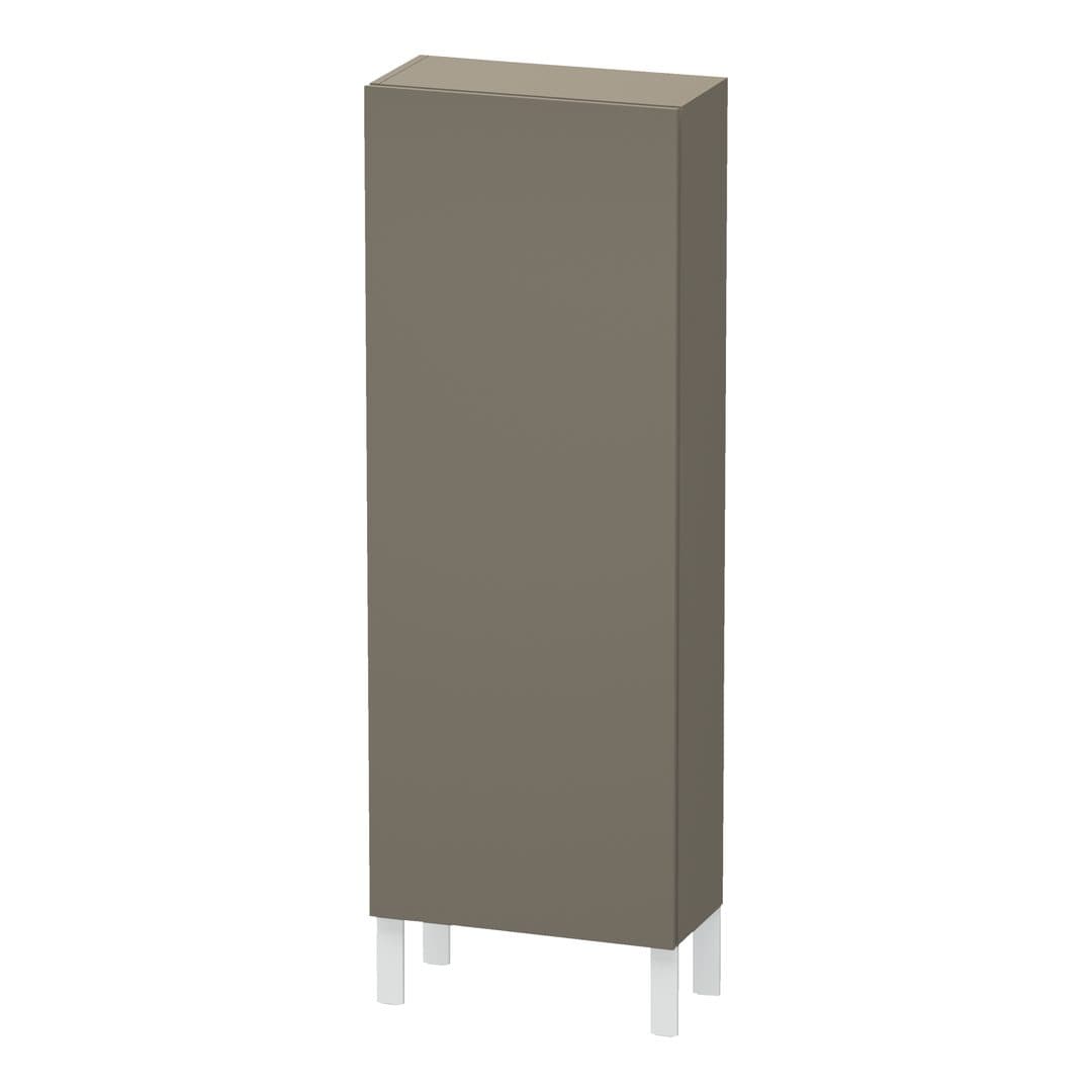 Duravit L-Cube – Κολόνα Μπάνιου – 500 mm, μεσαία, 1 πόρτα, δεξιά, 500 x 243 x 1320 mm – Flannel Grey Satin Matt, Lacquer (LC1169R9090)
