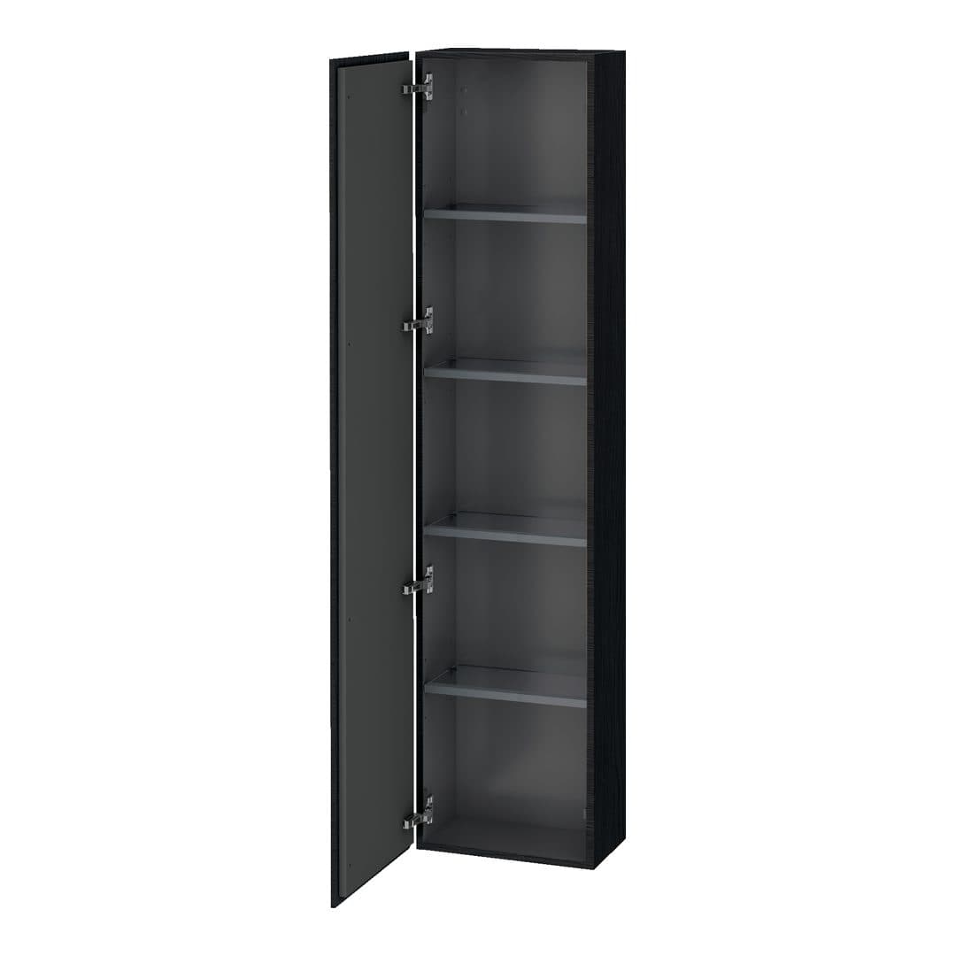 Duravit L-Cube – Κολόνα Μπάνιου – 400 mm, 1 πόρτα, αριστερή, 400 x 243 x 1760 mm – Black oak Matt, Decor (LC1170L1616)