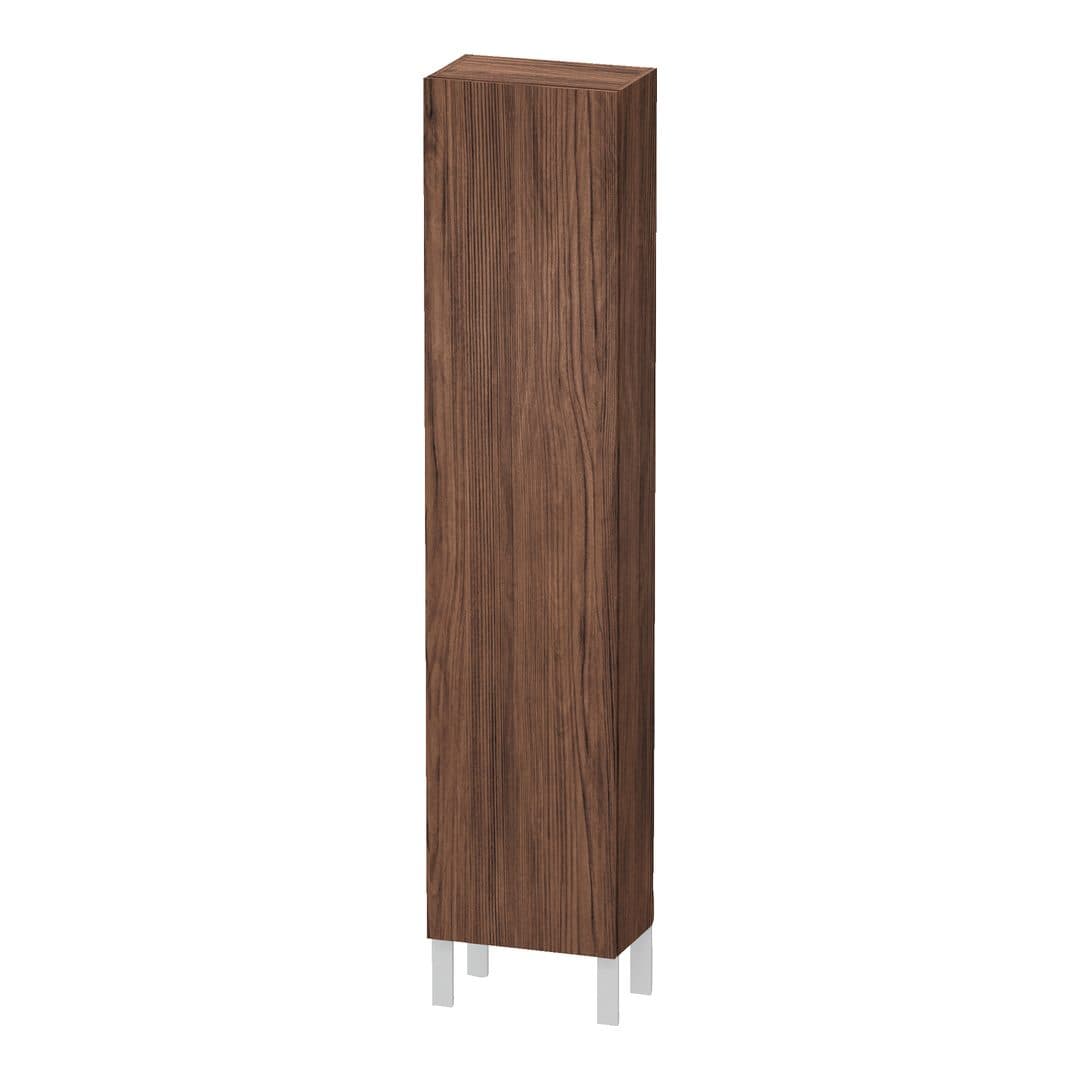 Duravit L-Cube – Κολόνα Μπάνιου – 400 mm, 1 πόρτα, αριστερή, 400 x 243 x 1760 mm – Walnut dark Matt, Decor (LC1170L2121)