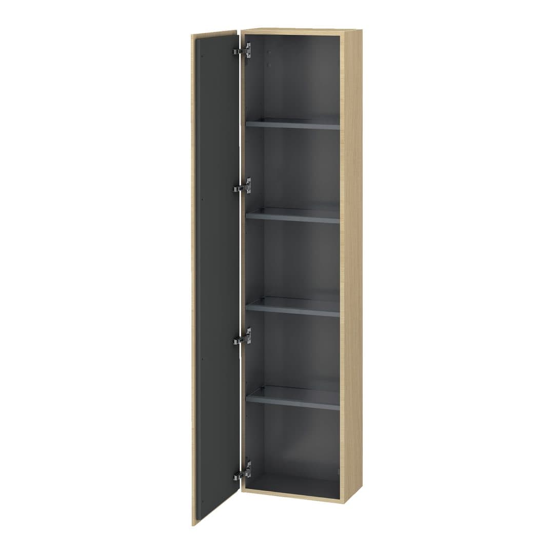 Duravit L-Cube – Κολόνα Μπάνιου – 400 mm, 1 πόρτα, αριστερή, 400 x 243 x 1760 mm – Mediterranean oak Matt, Real wood veneer (LC1170L7171)