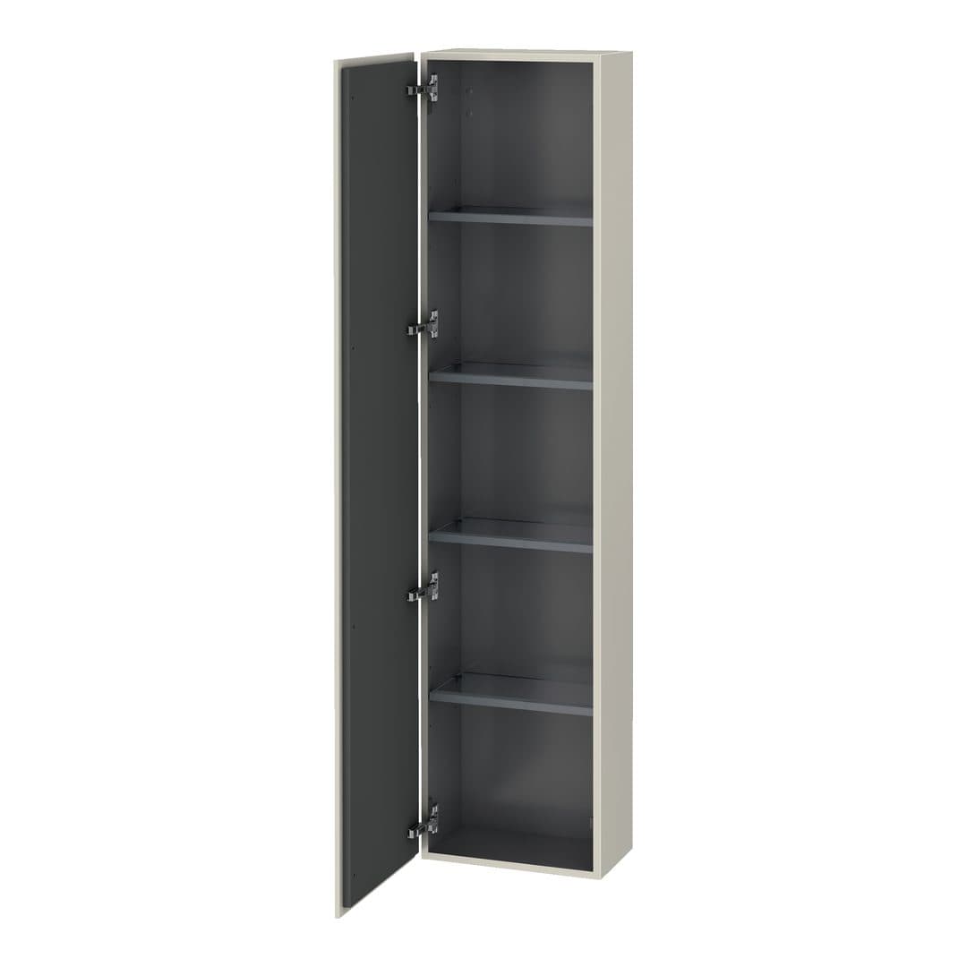Duravit L-Cube – Κολόνα Μπάνιου – 400 mm, 1 πόρτα, αριστερή, 400 x 243 x 1760 mm – Taupe Matt, Decor (LC1170L9191)