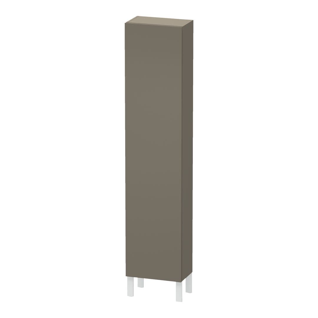 Duravit L-Cube – Κολόνα Μπάνιου – 400 mm, 1 πόρτα, δεξιά, 400 x 243 x 1760 mm – Flannel Grey Satin Matt, Lacquer (LC1170R9090)