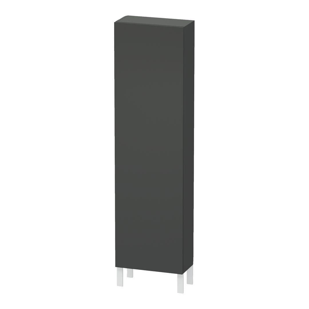 Duravit L-Cube – Κολόνα Μπάνιου – 500 mm, 1 πόρτα, αριστερή, 500 x 243 x 1760 mm – Graphite Matt, Decor (LC1171L4949)