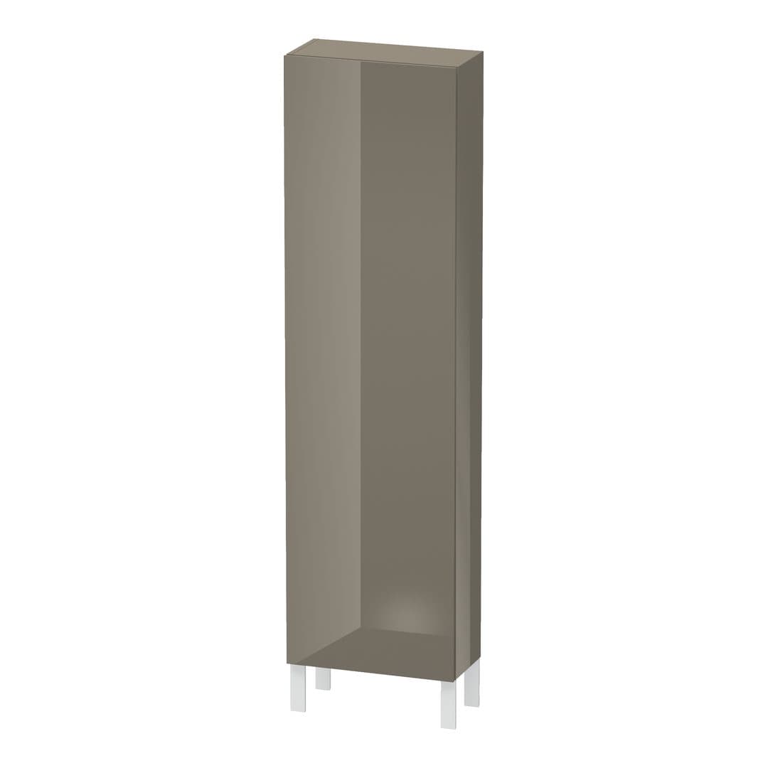 Duravit L-Cube – Κολόνα Μπάνιου – 500 mm, 1 πόρτα, αριστερή, 500 x 243 x 1760 mm – Flannel Grey High Gloss, Lacquer (LC1171L8989)