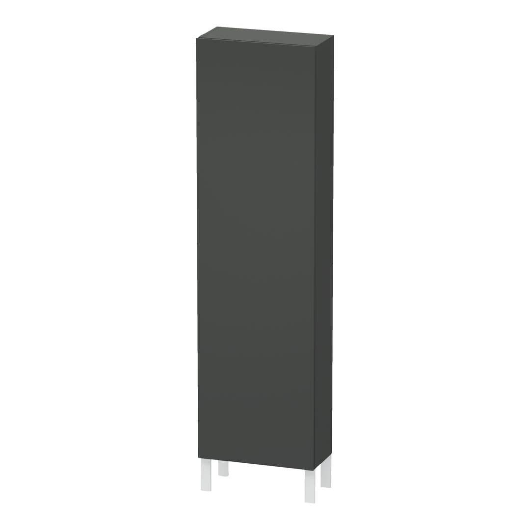 Duravit L-Cube – Κολόνα Μπάνιου – 500 mm, 1 πόρτα, δεξιά, 500 x 243 x 1760 mm – Graphite Matt, Decor (LC1171R4949)