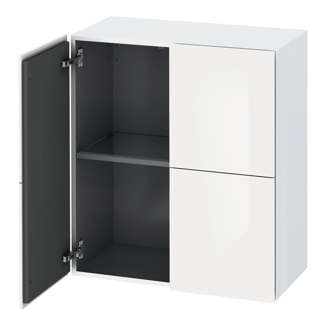 Duravit L-Cube – Κολόνα Μπάνιου – 700 mm, μεσαία, 2 πόρτες, 700 x 363 x 800 mm – White High Gloss, Lacquer (LC117708585)