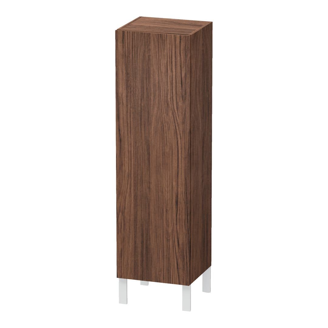 Duravit L-Cube – Κολόνα Μπάνιου – 400 mm, μεσαία, 1 πόρτα, αριστερή, 400 x 363 x 1320 mm – Walnut dark Matt, Decor (LC1178L2121)