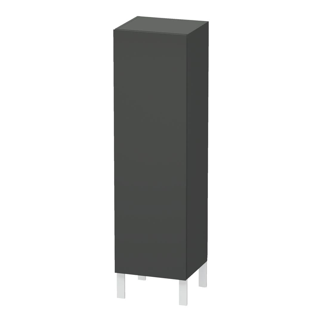 Duravit L-Cube – Κολόνα Μπάνιου – 400 mm, μεσαία, 1 πόρτα, αριστερή, 400 x 363 x 1320 mm – Graphite Matt, Decor (LC1178L4949)