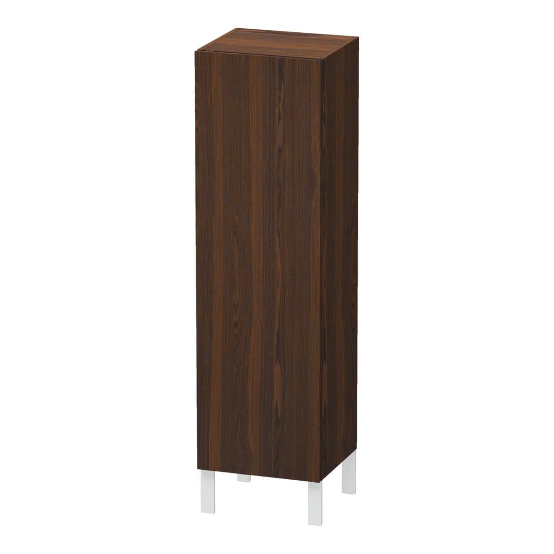 Duravit L-Cube – Κολόνα Μπάνιου – 400 mm, μεσαία, 1 πόρτα, αριστερή, 400 x 363 x 1320 mm – Brushed walnut Matt, Real wood veneer (LC1178L6969)