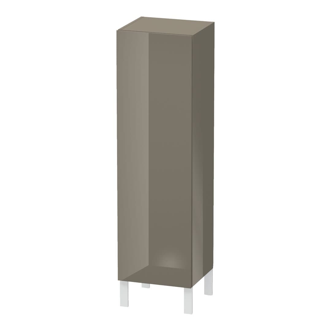 Duravit L-Cube – Κολόνα Μπάνιου – 400 mm, μεσαία, 1 πόρτα, αριστερή, 400 x 363 x 1320 mm – Flannel Grey High Gloss, Lacquer (LC1178L8989)