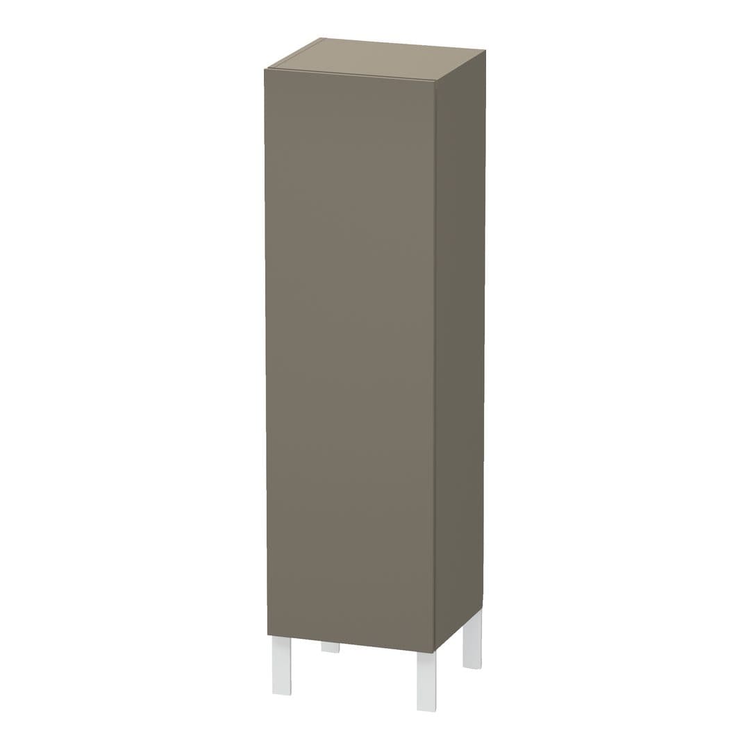 Duravit L-Cube – Κολόνα Μπάνιου – 400 mm, μεσαία, 1 πόρτα, αριστερή, 400 x 363 x 1320 mm – Flannel Grey Satin Matt, Lacquer (LC1178L9090)