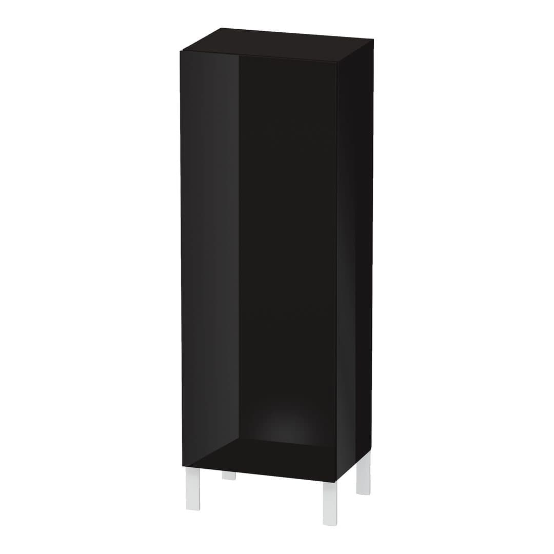 Duravit L-Cube – Κολόνα Μπάνιου – 500 mm, μεσαία, 1 πόρτα, αριστερή, 500 x 363 x 1320 mm – Black High Gloss, Lacquer (LC1179L4040)