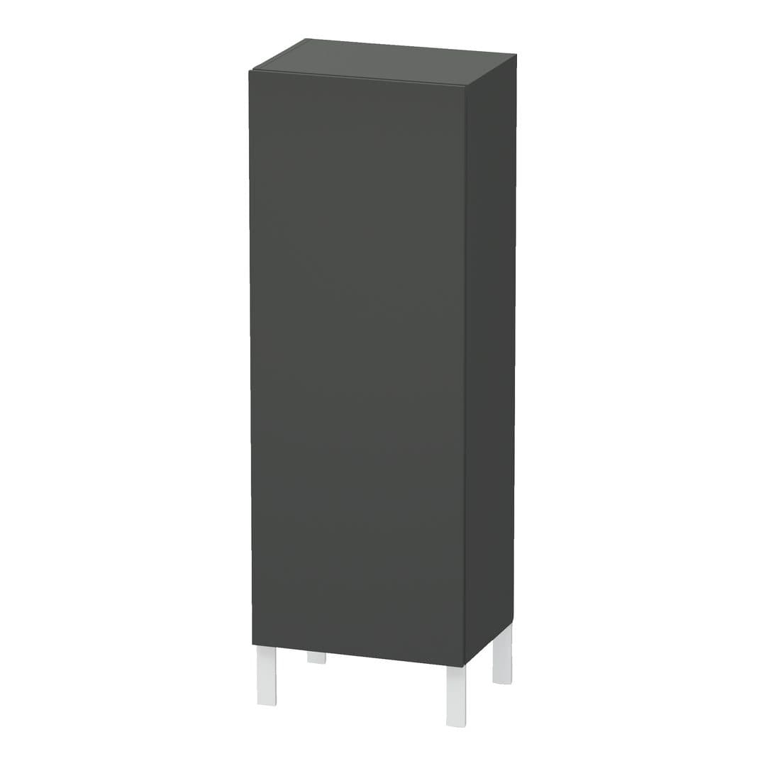 Duravit L-Cube – Κολόνα Μπάνιου – 500 mm, μεσαία, 1 πόρτα, αριστερή, 500 x 363 x 1320 mm – Graphite Matt, Decor (LC1179L4949)