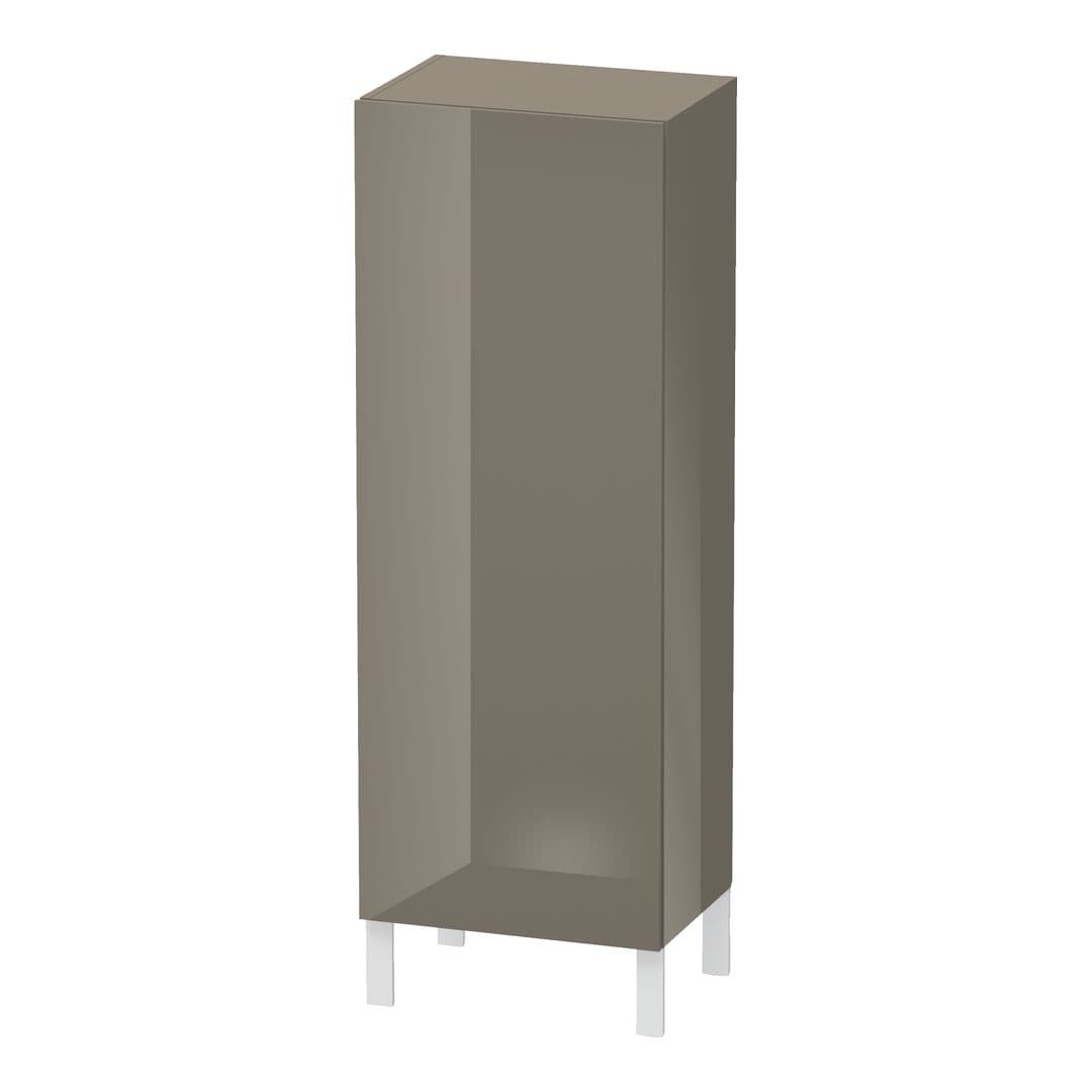 Duravit L-Cube – Κολόνα Μπάνιου – 500 mm, μεσαία, 1 πόρτα, αριστερή, 500 x 363 x 1320 mm – Flannel Grey High Gloss, Lacquer (LC1179L8989)