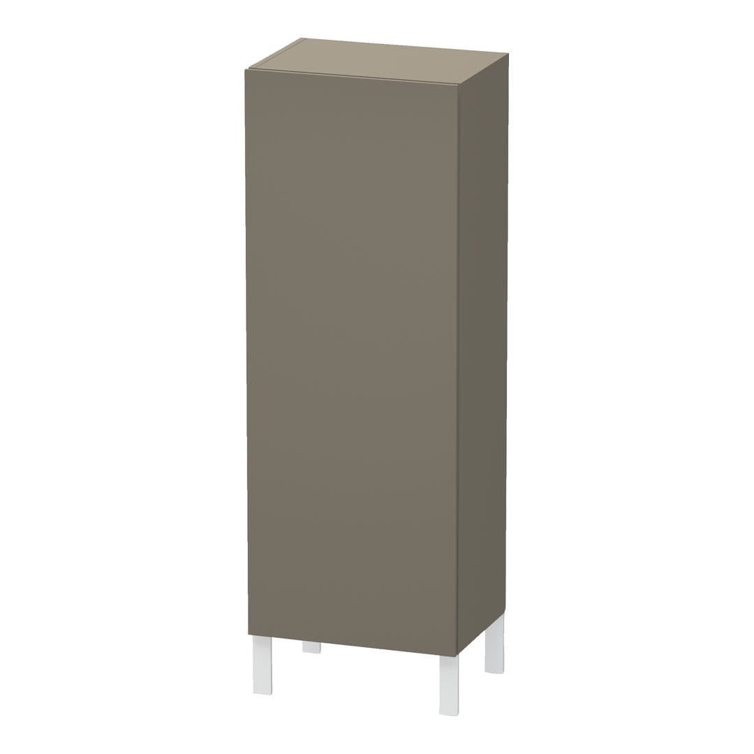 Duravit L-Cube – Κολόνα Μπάνιου – 500 mm, μεσαία, 1 πόρτα, αριστερή, 500 x 363 x 1320 mm – Flannel Grey Satin Matt, Lacquer (LC1179L9090)