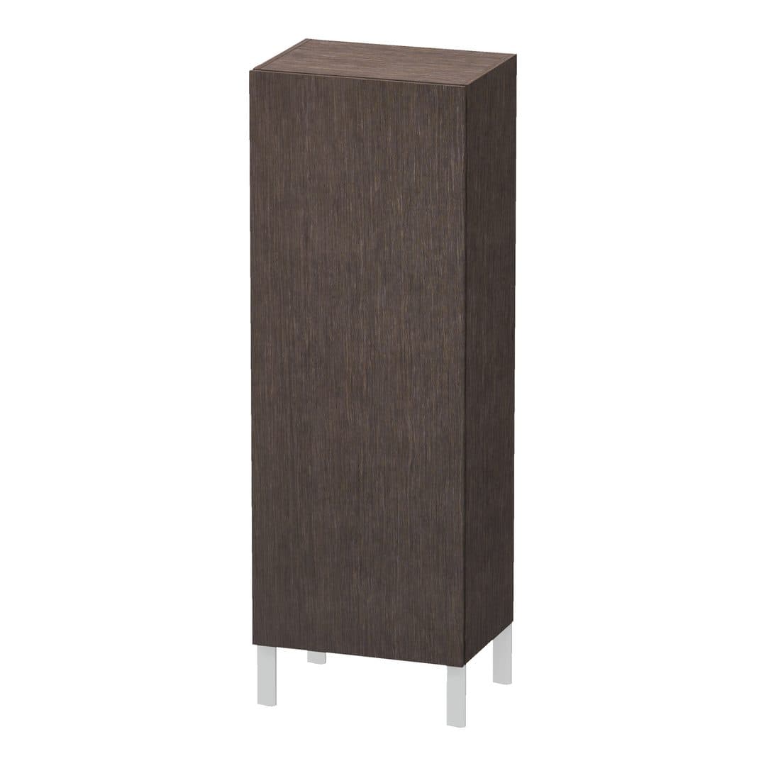 Duravit L-Cube – Κολόνα Μπάνιου – 500 mm, μεσαία, 1 πόρτα, δεξιά, 500 x 363 x 1320 mm – Brushed dark oak Matt, Real wood veneer (LC1179R7272)