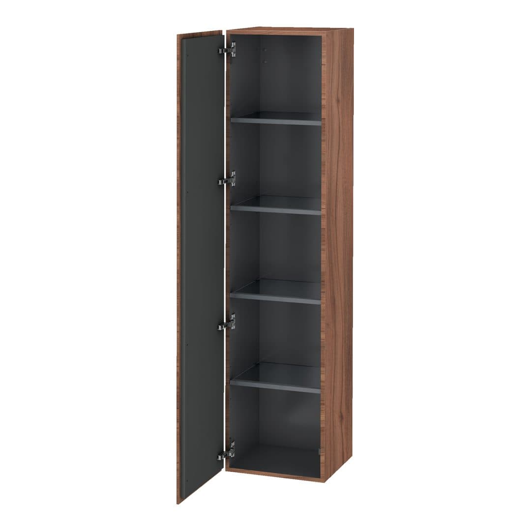 Duravit L-Cube – Κολόνα Μπάνιου – 400 mm, 1 πόρτα, αριστερή, 400 x 363 x 1760 mm – Walnut Matt, Decor (LC1180L7979)