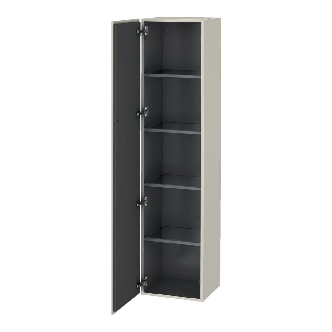 Duravit L-Cube – Κολόνα Μπάνιου – 400 mm, 1 πόρτα, αριστερή, 400 x 363 x 1760 mm – Taupe Matt, Decor (LC1180L9191)
